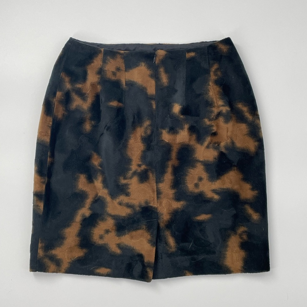VTG Harvé Bernard Black Bronze “Tortoise Shell” High Waist Miniskirt - Picture 8 of 14
